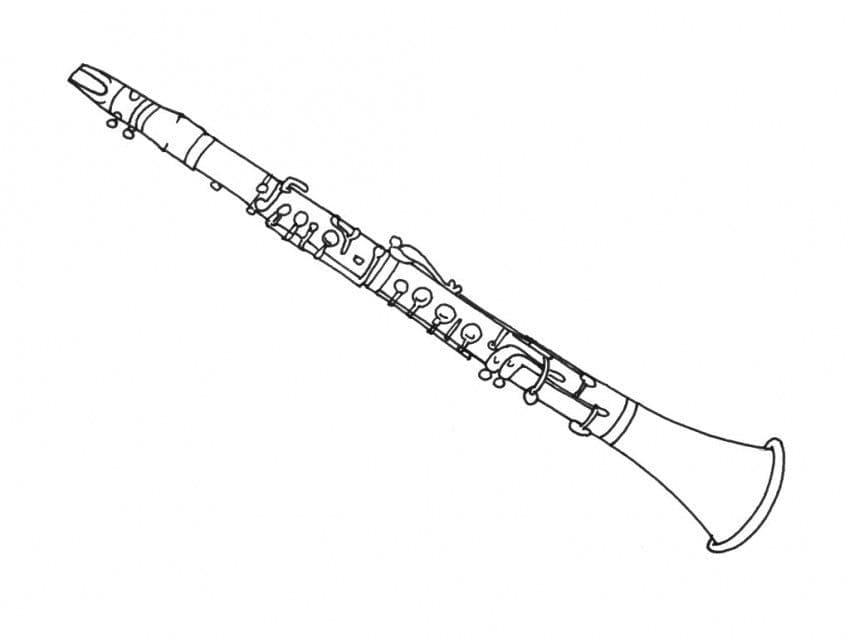 Desenho deImagem de Clarinete para colorir