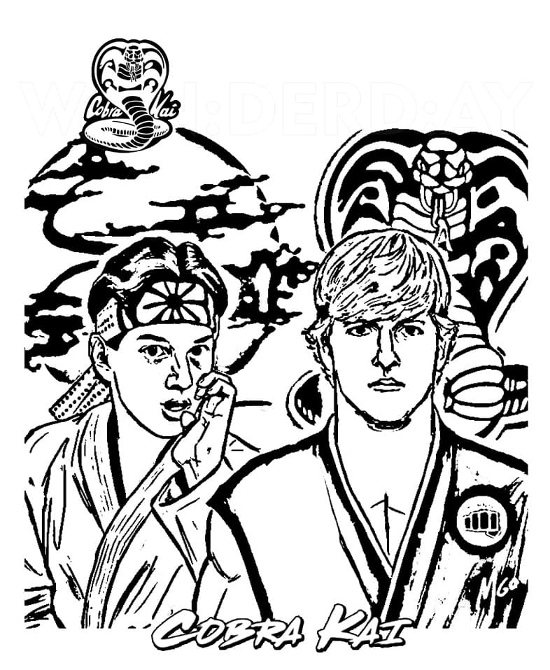 Desenho deImagem de Cobra Kai para colorir