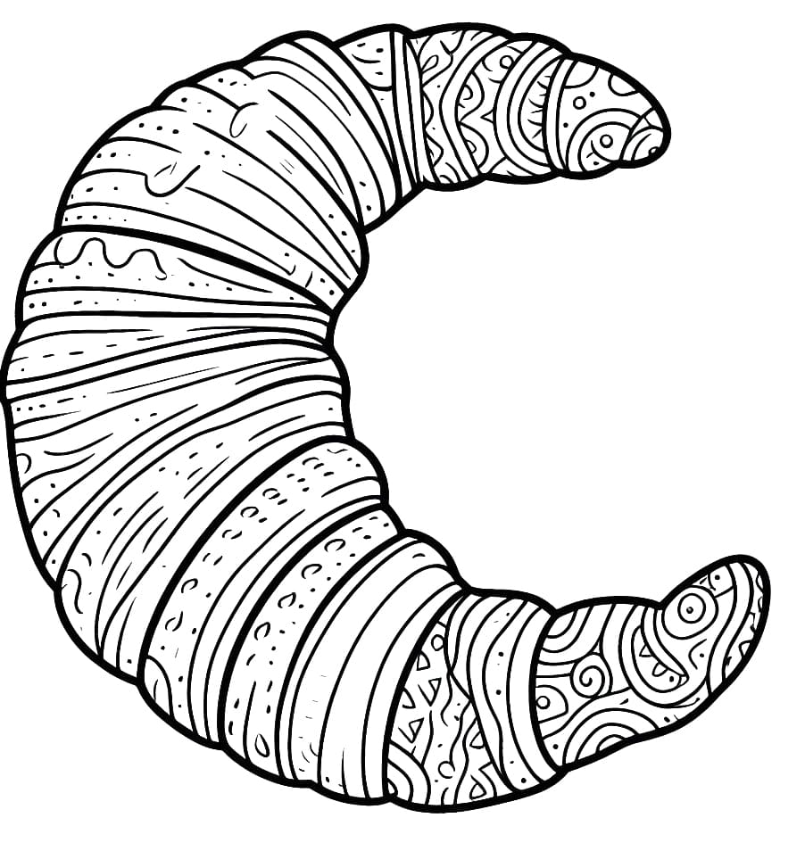 Desenho deImagem de Croissant para colorir