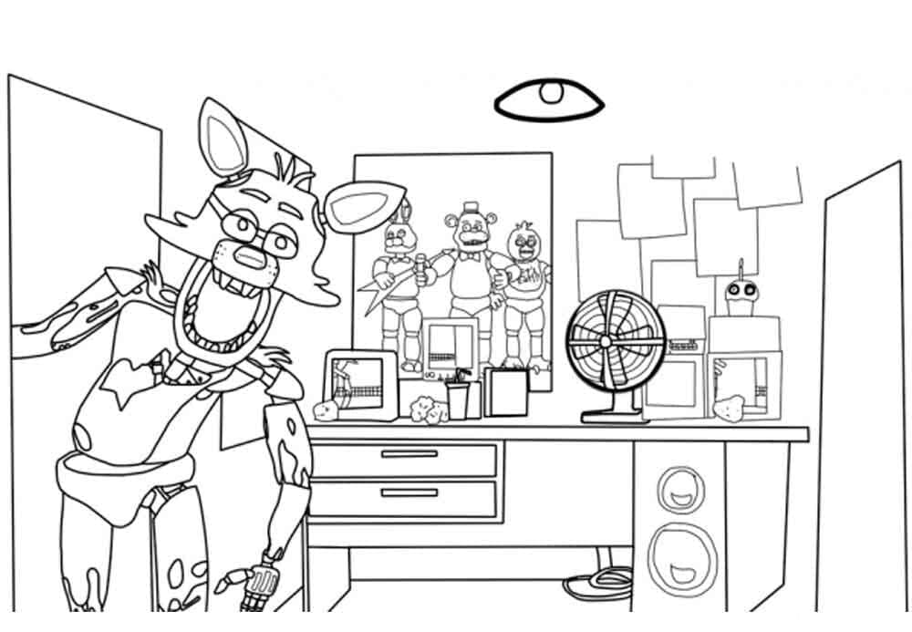 Desenho deImagem de FNAF para colorir