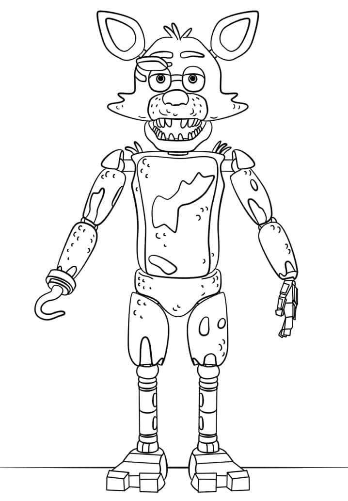 Desenho deImagem de Foxy FNAF para colorir