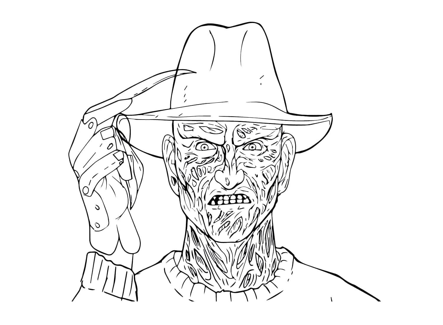 Desenho deImagem de Freddy Krueger para colorir