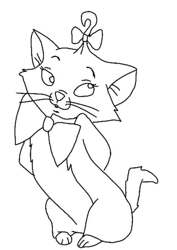 Desenho deImagem de Gatinha Marie para colorir