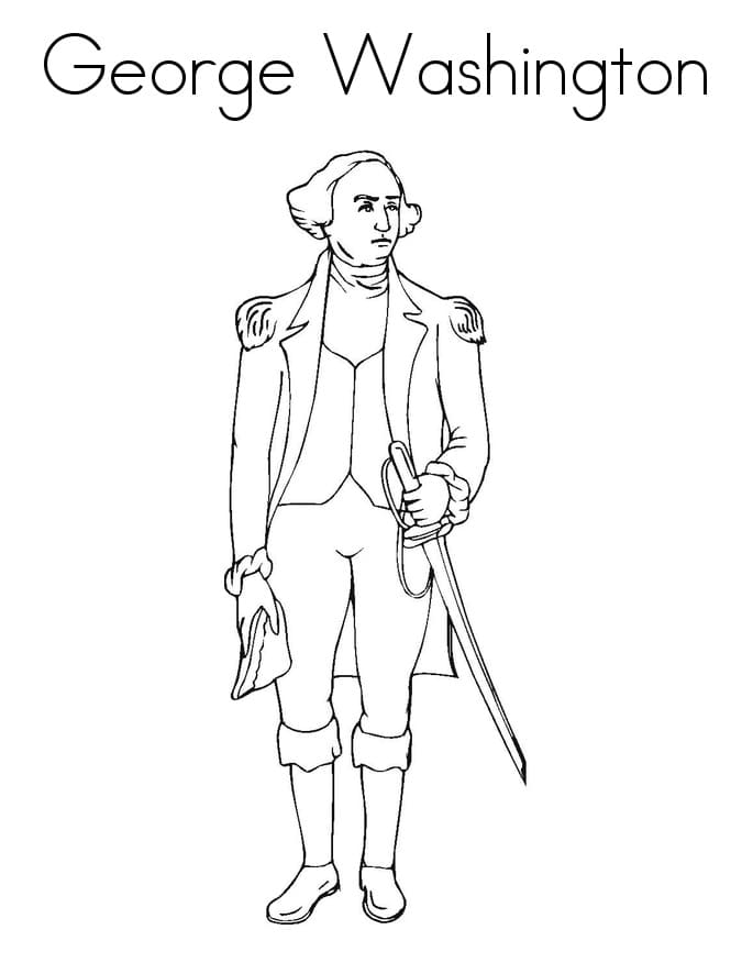 Desenho deImagem de George Washington para colorir