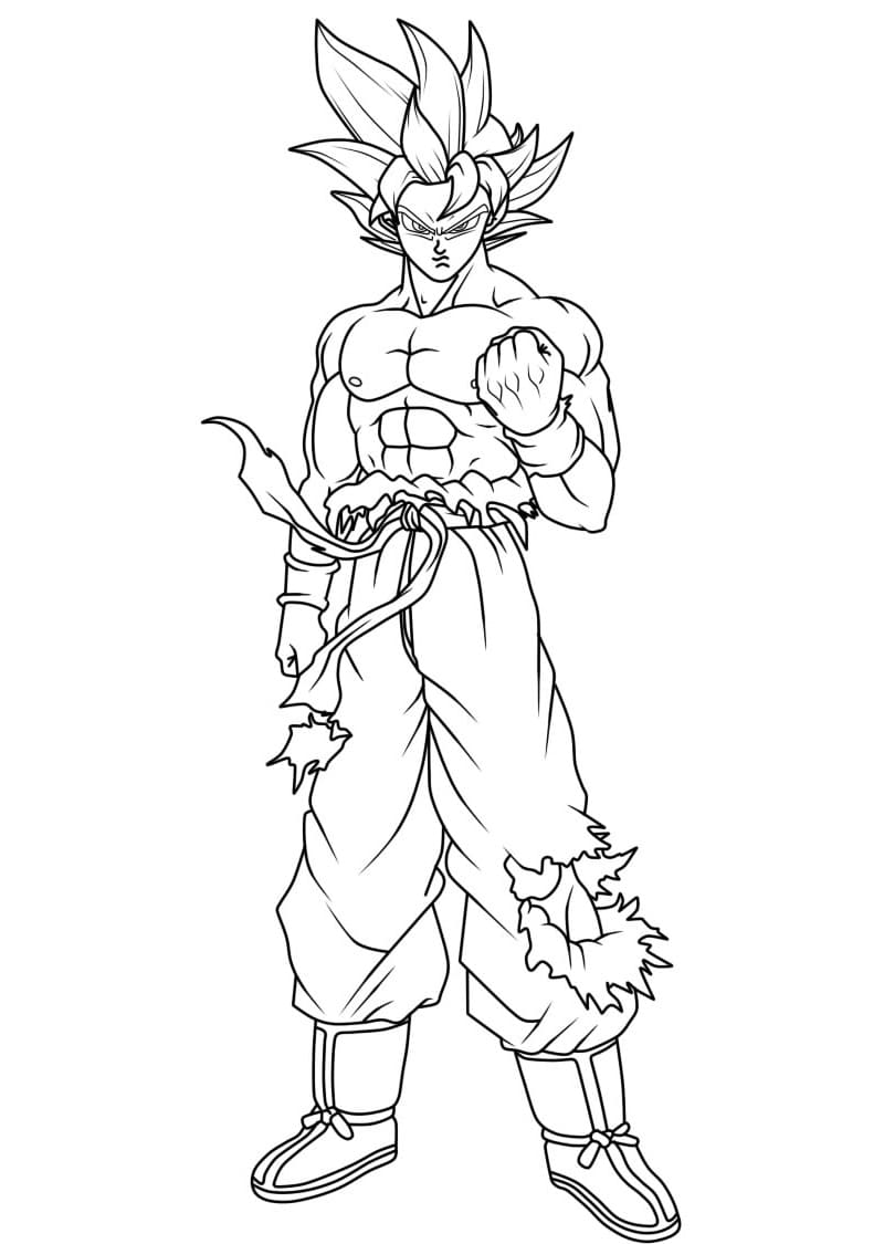 Desenho deImagem de Goku Instinto Superior para colorir