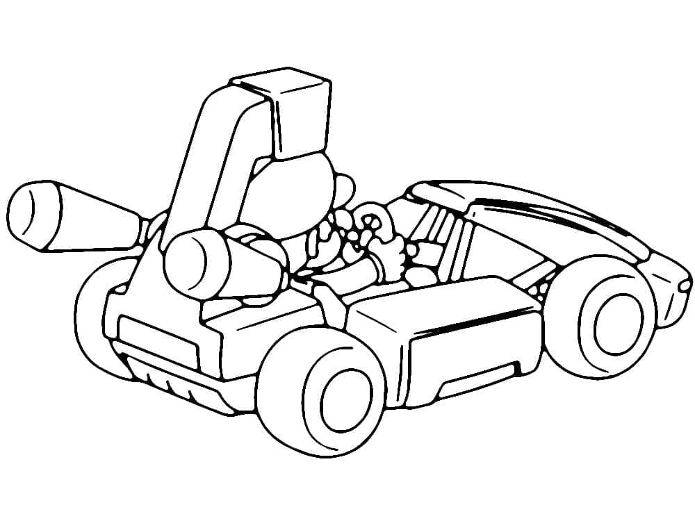 Desenho deImagem de Jogo Mario Kart para colorir