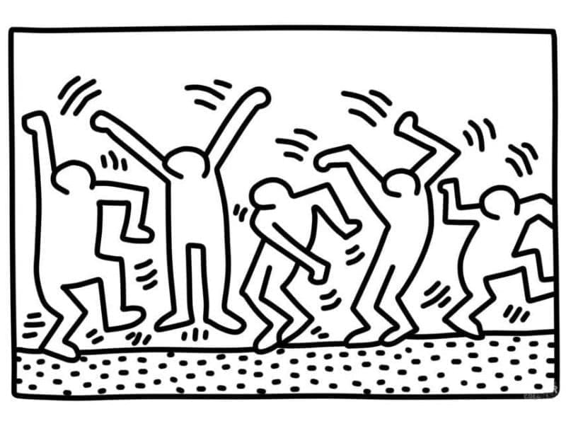 Desenho deImagem de Keith Haring para colorir