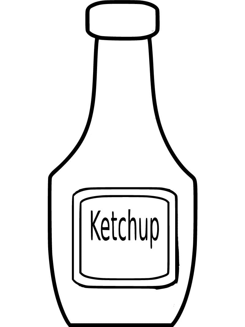 Desenho deImagem de Ketchup para colorir