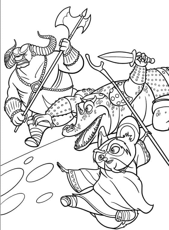 Desenho deImagem de Kung Fu Panda para colorir