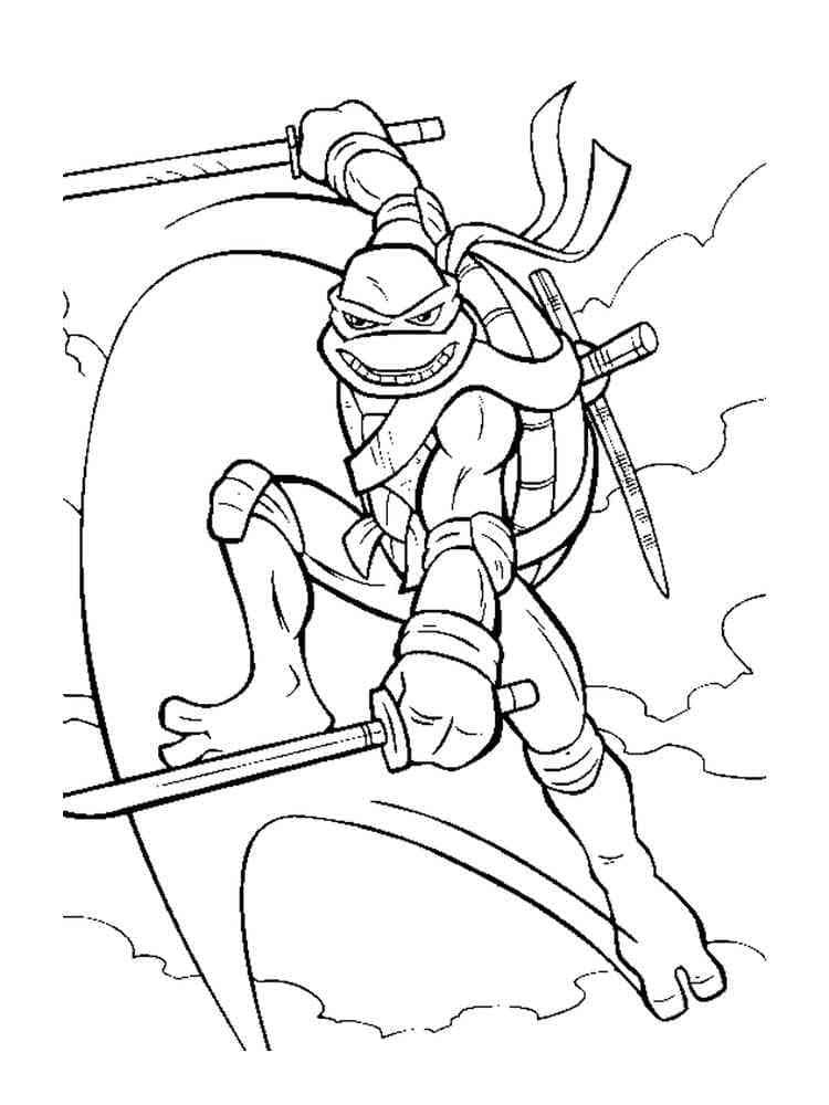 Desenho deImagem de Leonardo Tartarugas Ninja para colorir