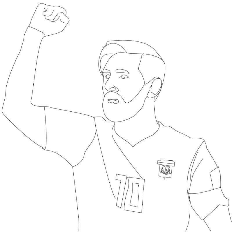 Desenho deImagem de Lionel Messi para colorir