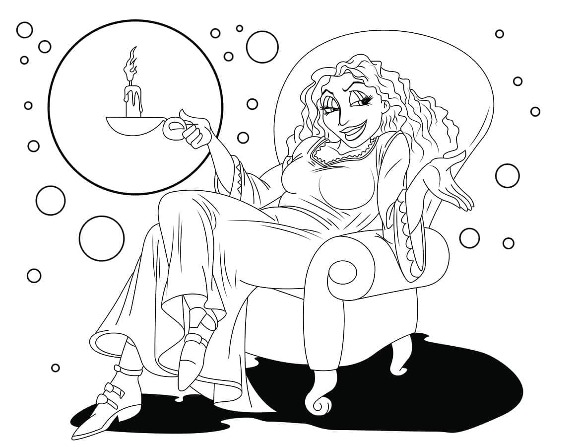 Desenho deImagem de Mãe Gothel para colorir