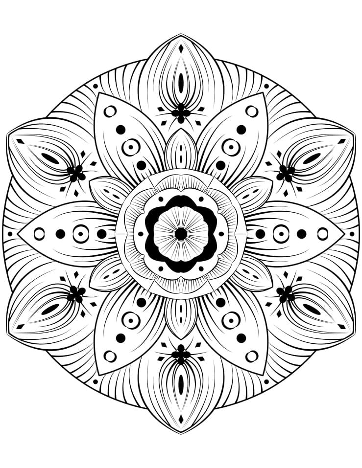 Desenho de Imagem de Mandala para colorir