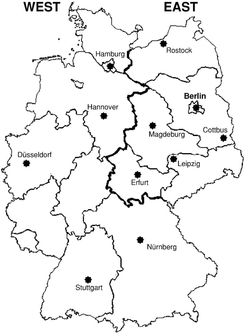 Desenho deImagem de Mapa da Alemanha para colorir