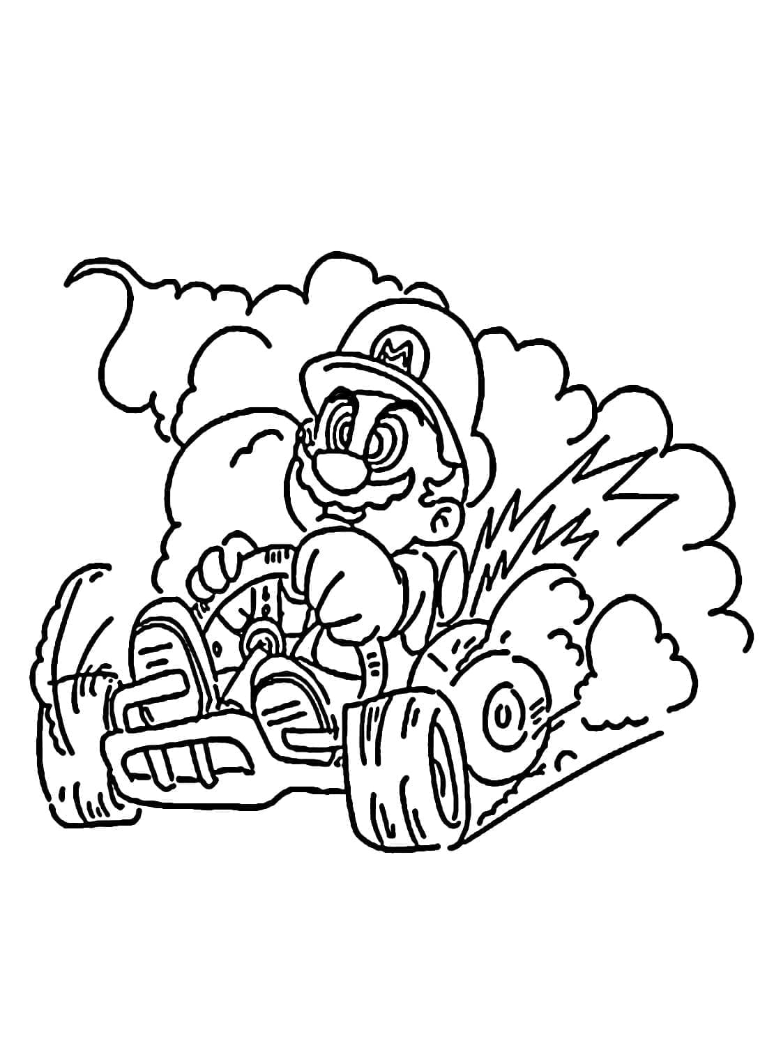 Desenho deImagem de Mario Kart para colorir