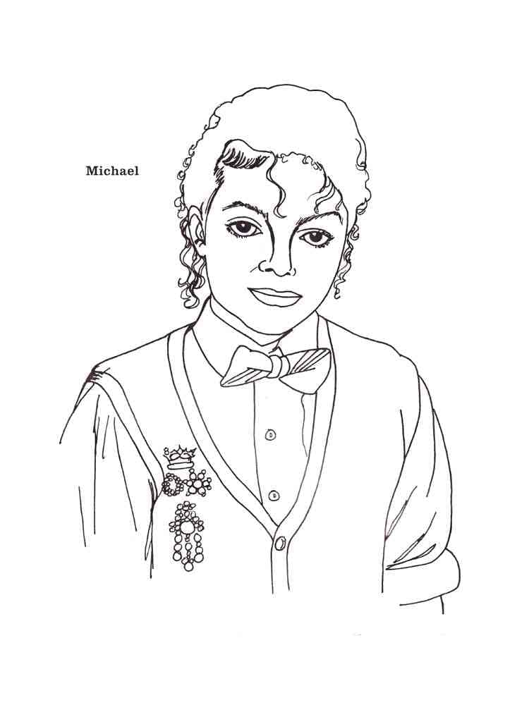 Desenho deImagem de Michael Jackson para colorir