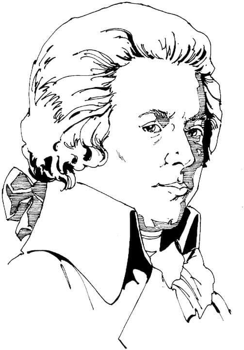 Desenho deImagem de Mozart para colorir