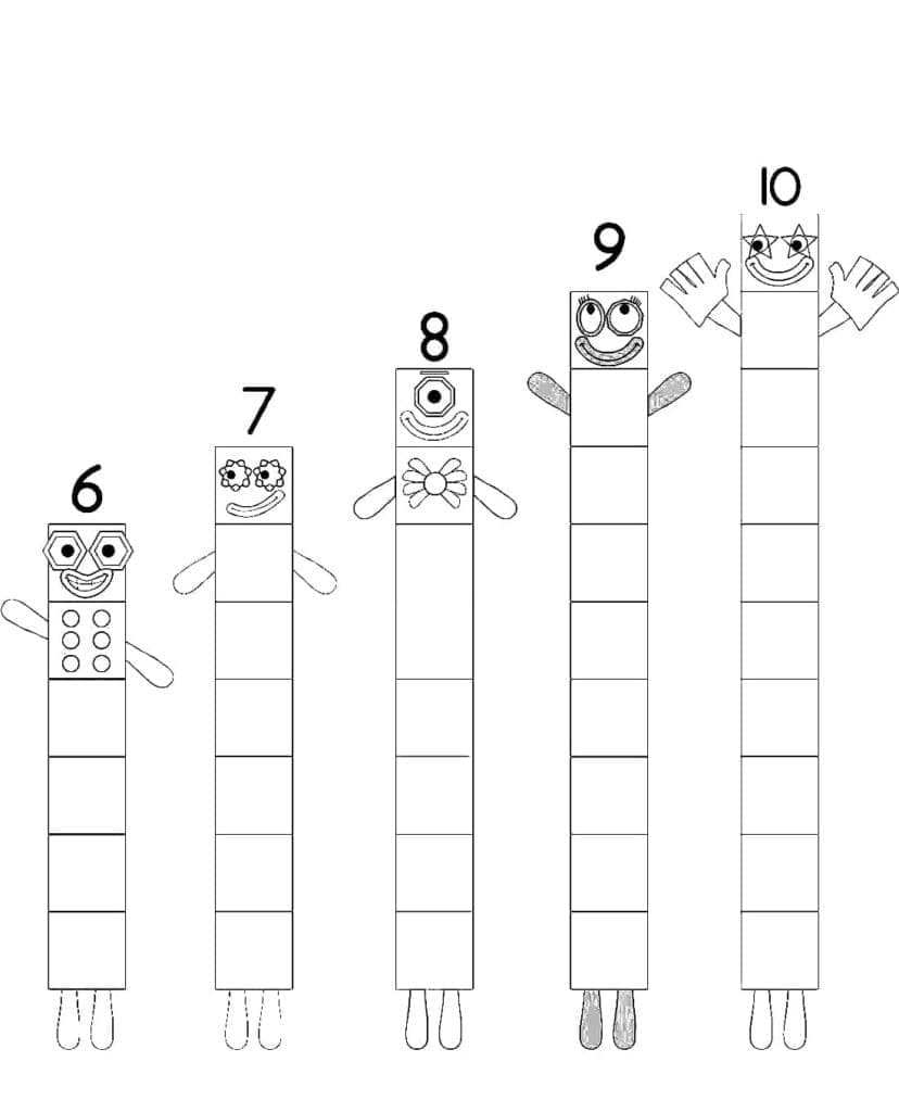 Desenho deImagem de Numberblocks para colorir