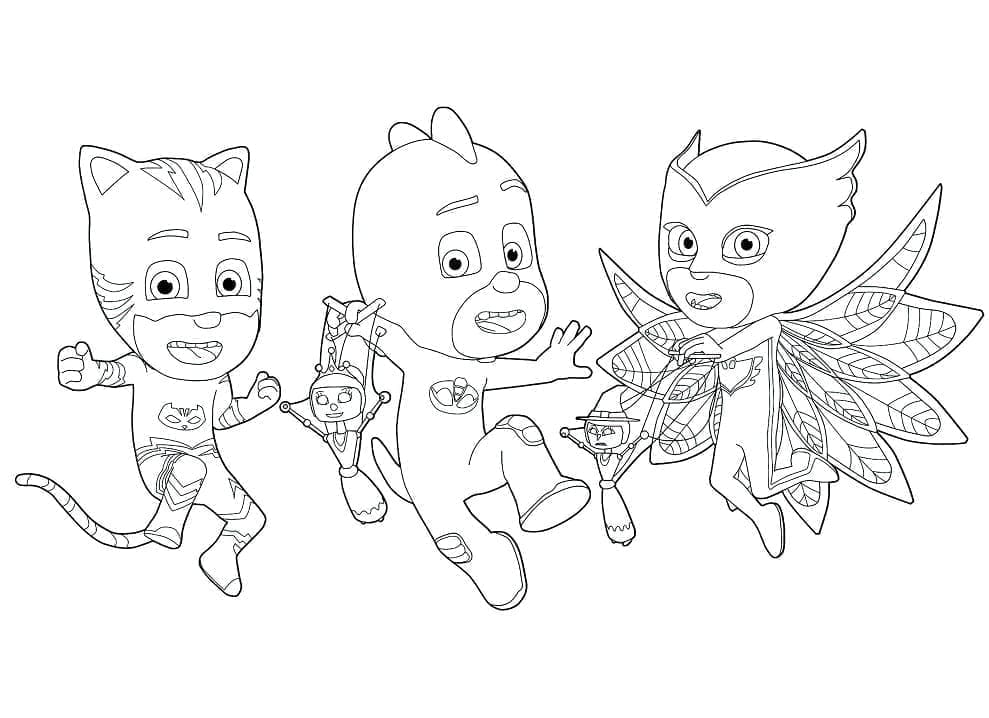 Desenho de Imagem de PJ Masks para colorir