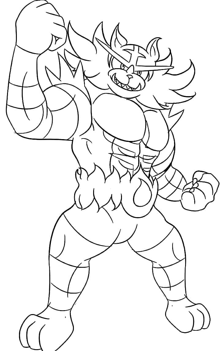 Desenho deImagem de Pokémon Incineroar para colorir