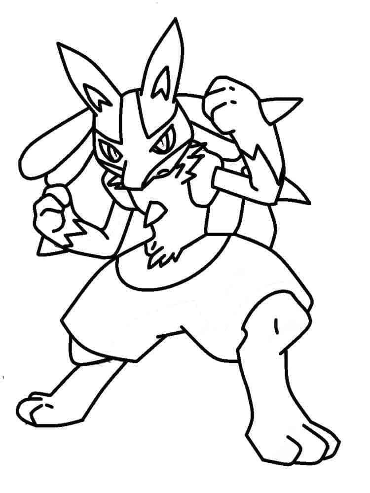 Desenho deImagem de Pokemon Lucario para colorir