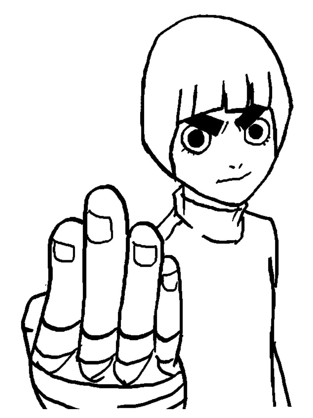 Desenho deImagem de Rock Lee para colorir