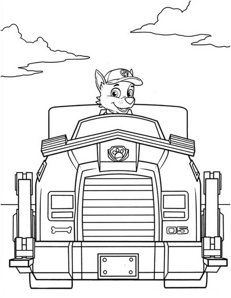 Desenho deImagem de Rocky Patrulha Canina para colorir