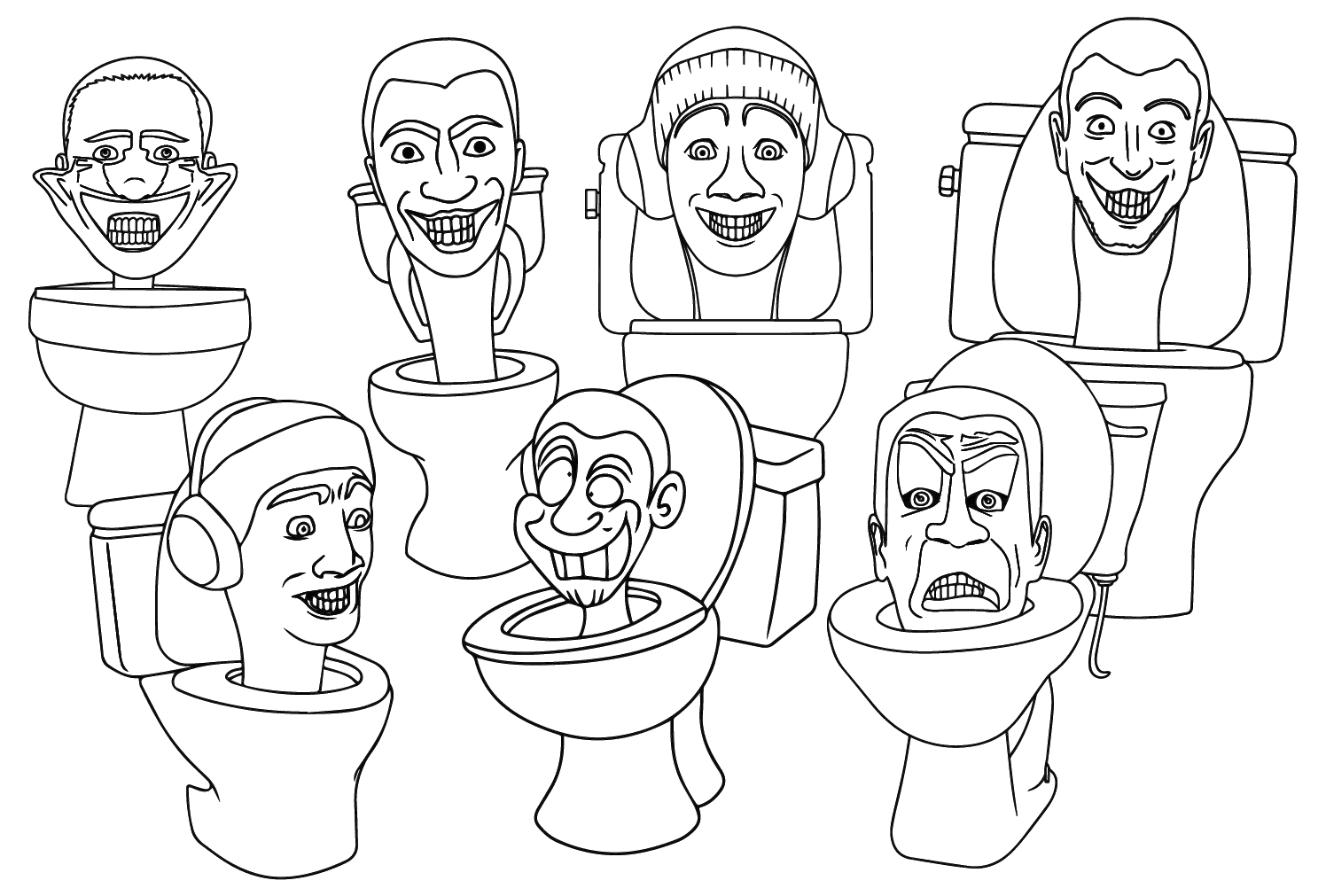 Desenho deImagem de Skibidi Toilet para colorir