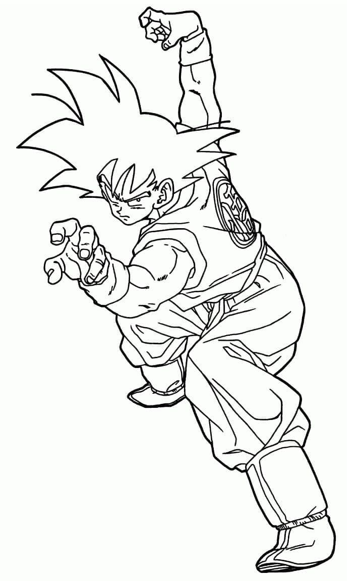 Desenho deImagem de Son Goku para colorir