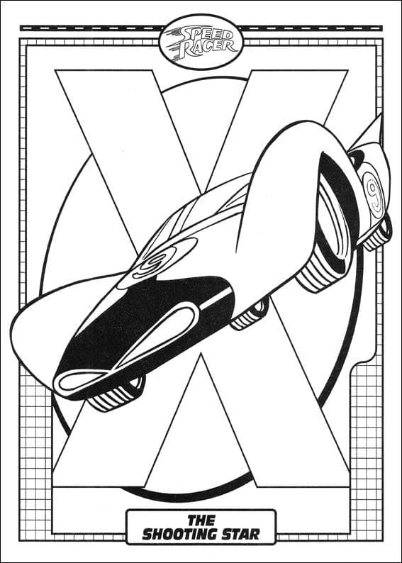 Desenho deImagem de Speed Racer para colorir