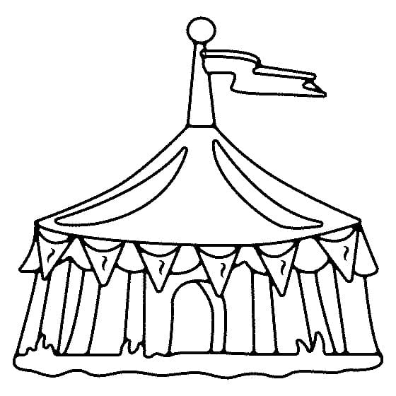 Desenho deImagem de Tenda de Circo para colorir