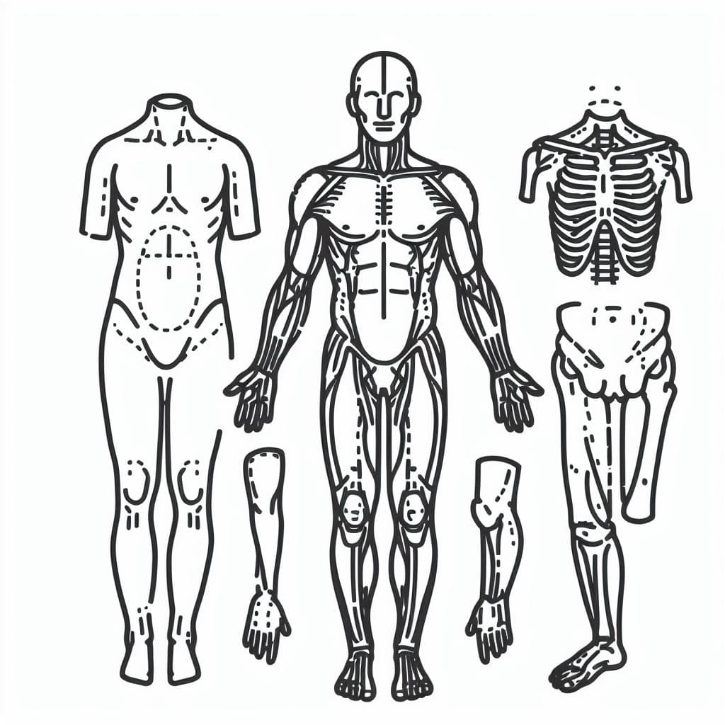 Desenho deImagem do Corpo Humano para colorir