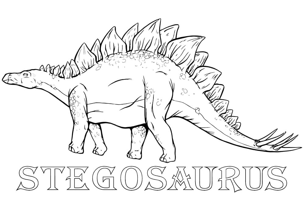 Desenho deImagem do Dinossauro Estegossauro para colorir