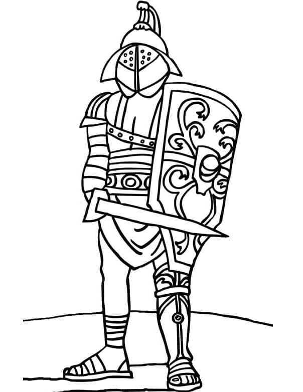 Desenho deImagem do Gladiador para colorir