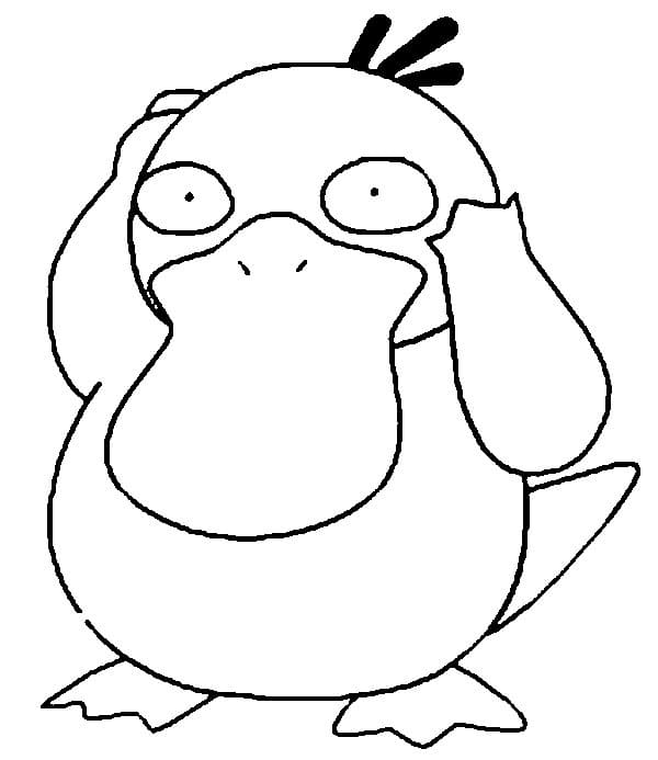 Desenho deImagem do Pokémon Psyduck para colorir