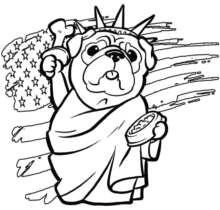 Desenho deImagem do Pug para colorir