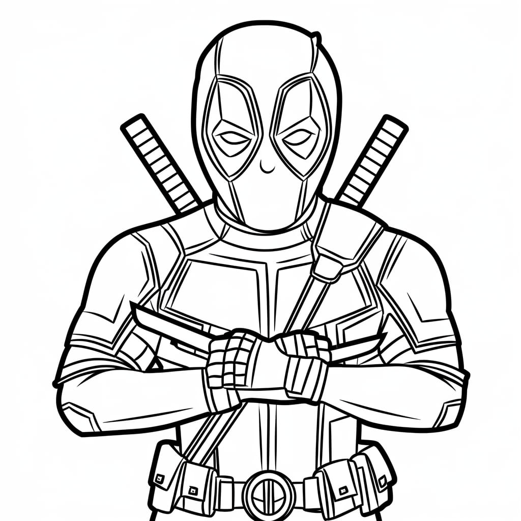 Desenho deImagem Grátis Do Deadpool para colorir