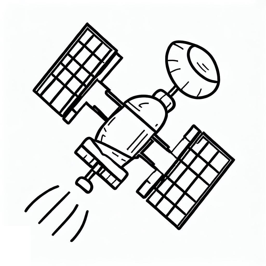 Desenho deImagen de Satélite para colorir