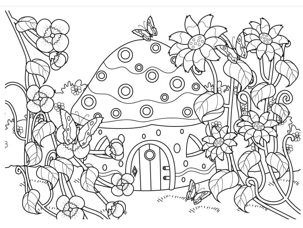 Desenho de Imprimível Jardim para colorir