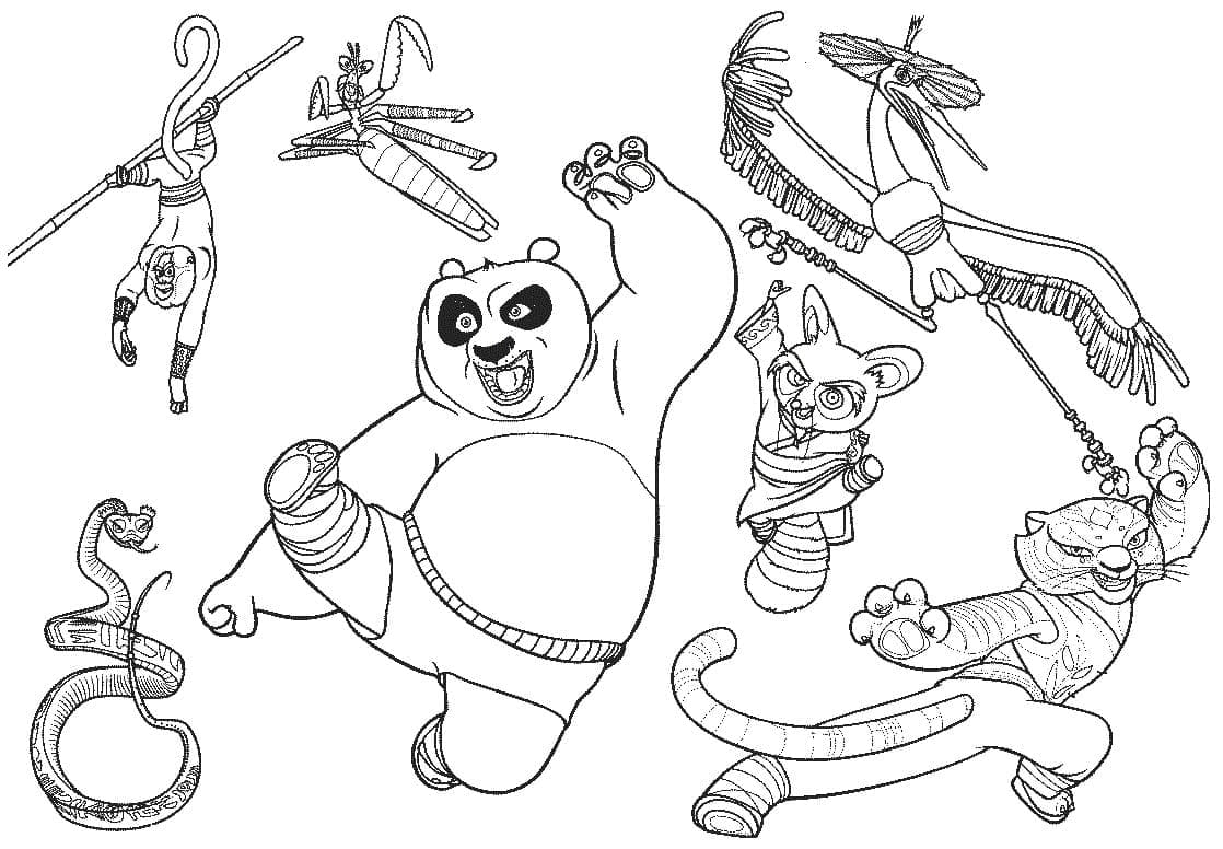 Desenho deImprimível Kung Fu Panda para colorir