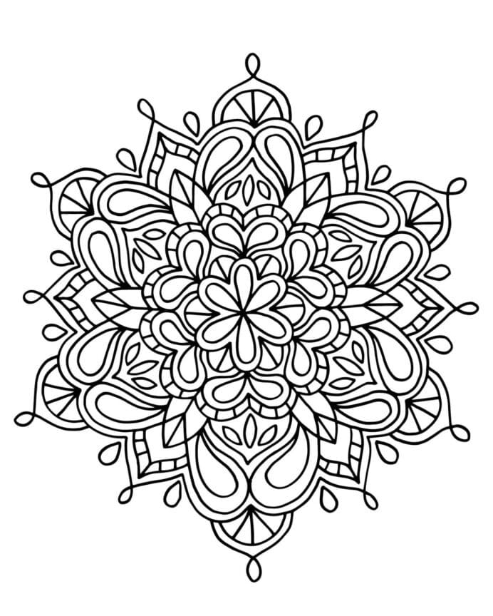 Desenho deImprimível Mandala para colorir