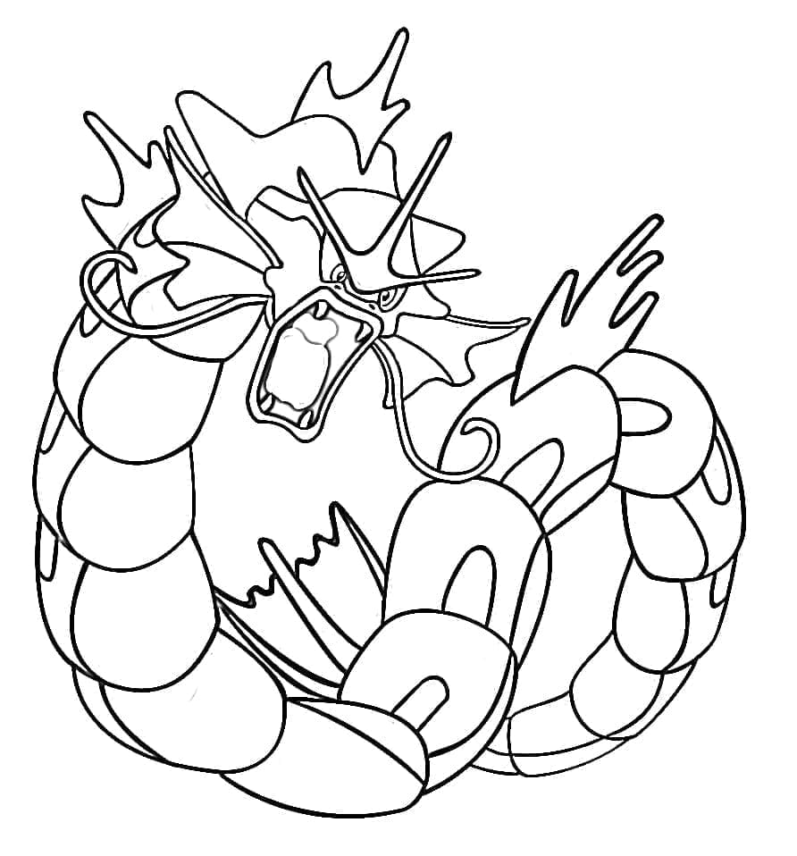 Desenho deImprimível Pokemon Gyarados para colorir