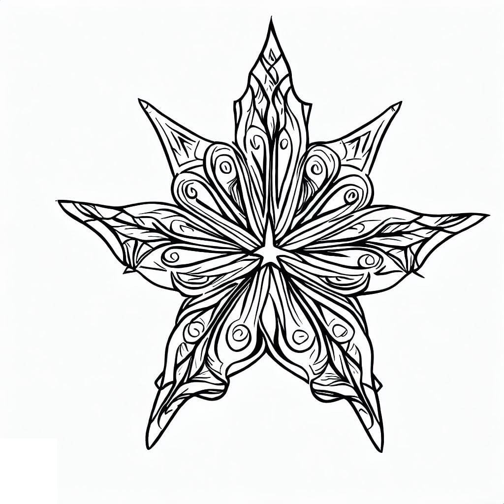 Desenho deIncrível Estrela de Natal para colorir