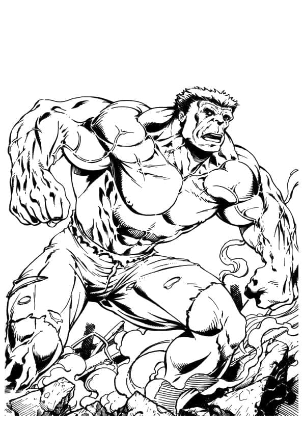 Desenho deIncrível Hulk para colorir