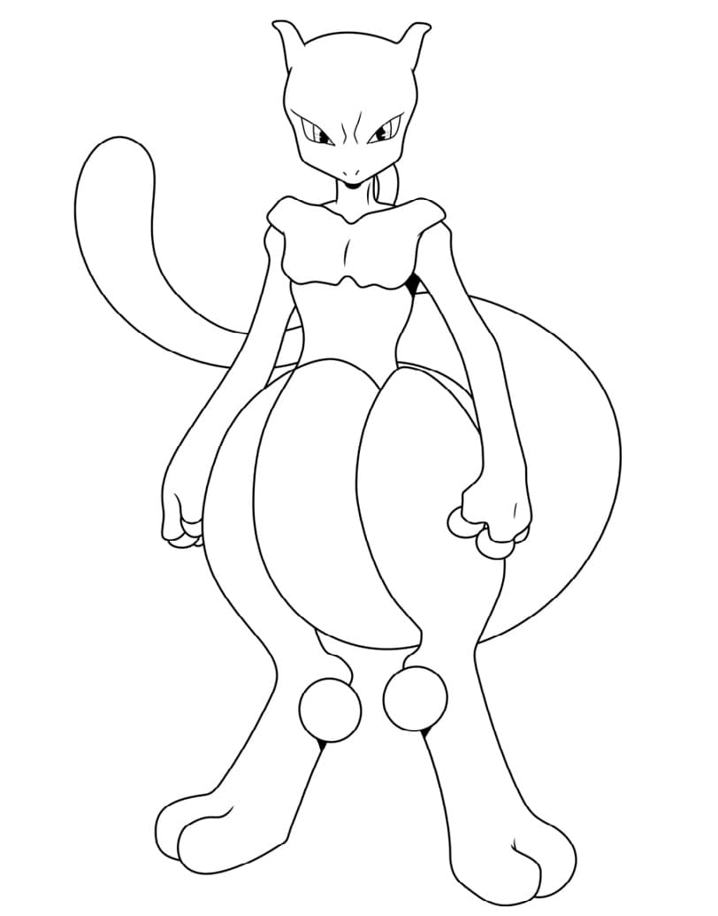 Desenho deIncrível Mewtwo para colorir