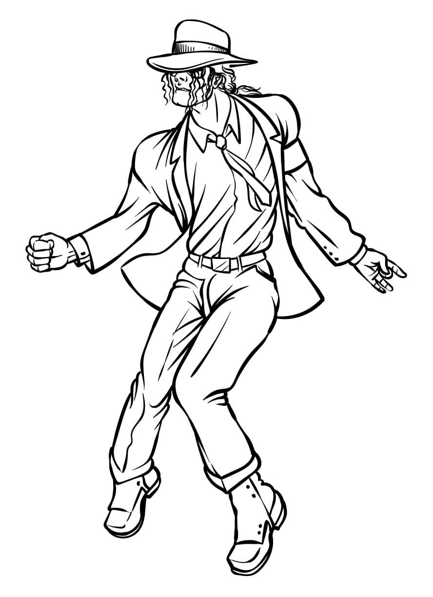 Desenho deIncrível Michael Jackson para colorir