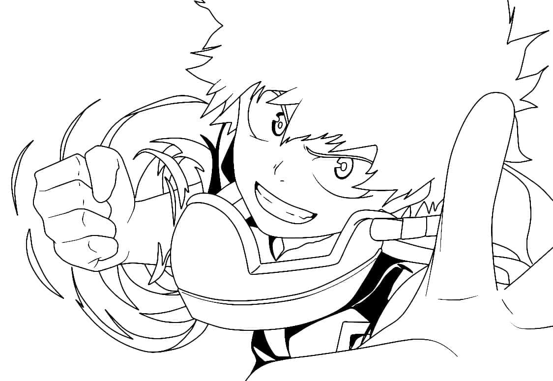 Desenho deIncrível Midoriya para colorir