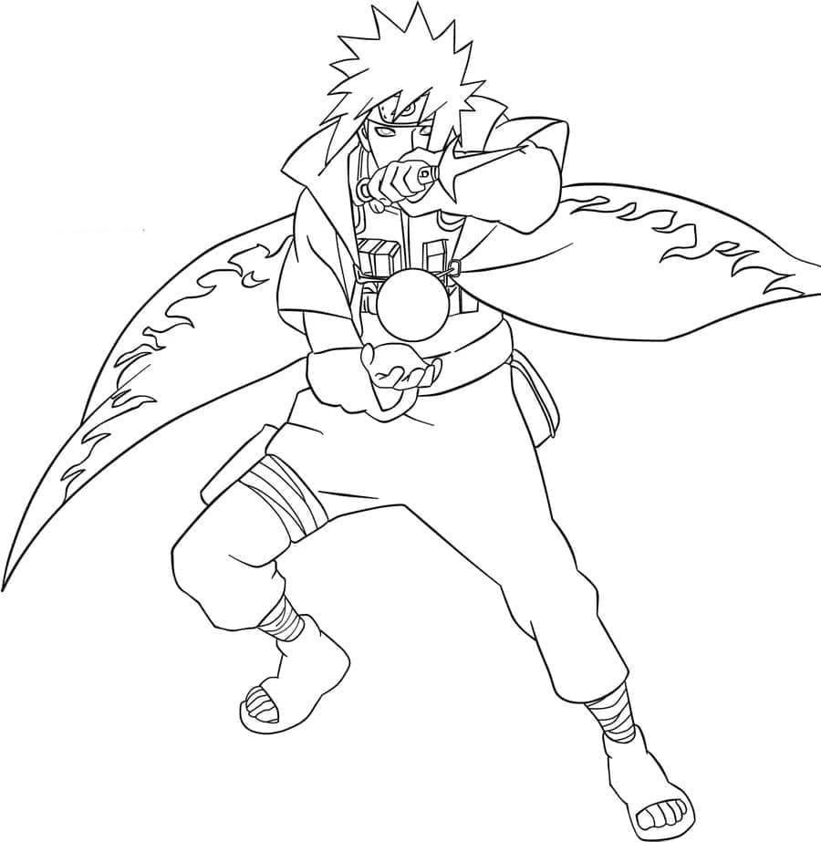 Desenho deIncrível Minato Namikaze para colorir