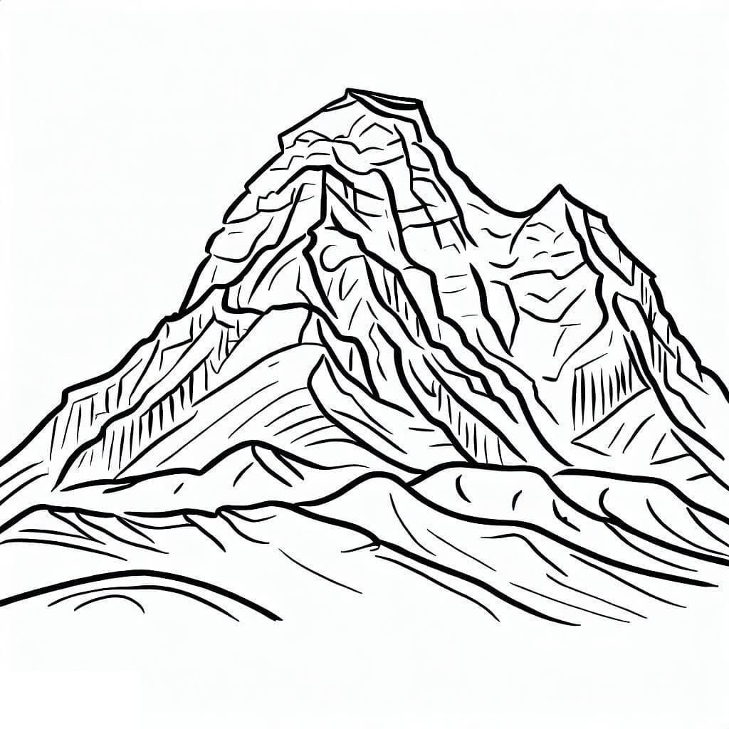 Desenho deIncrível Monte Everest para colorir