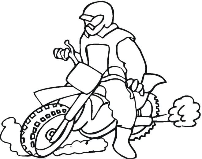 Desenho deIncrível Motocross para colorir